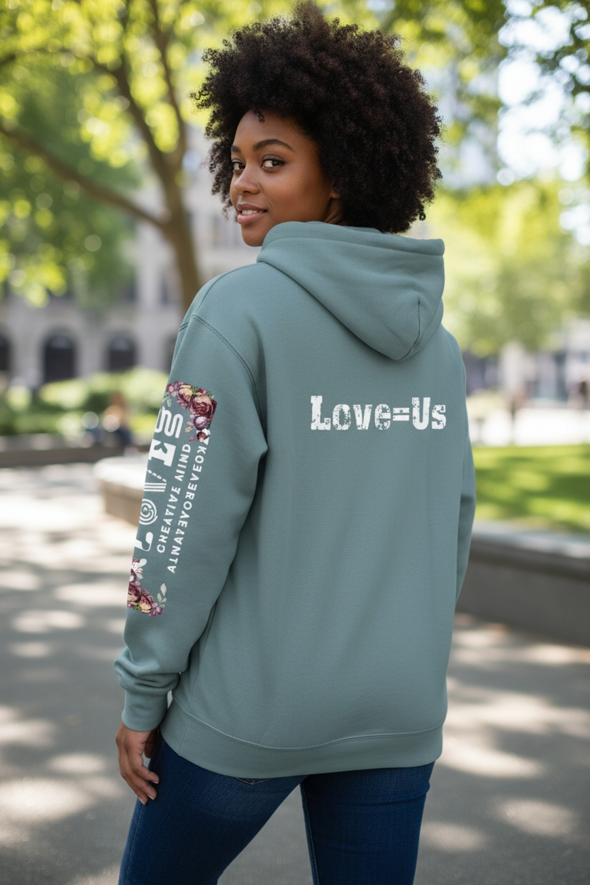 love is us adult hoodie