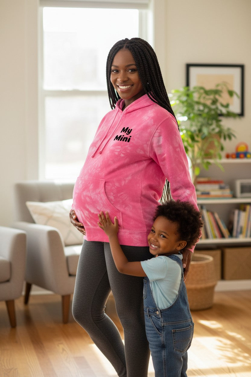 My mini Matching Adult hoodie