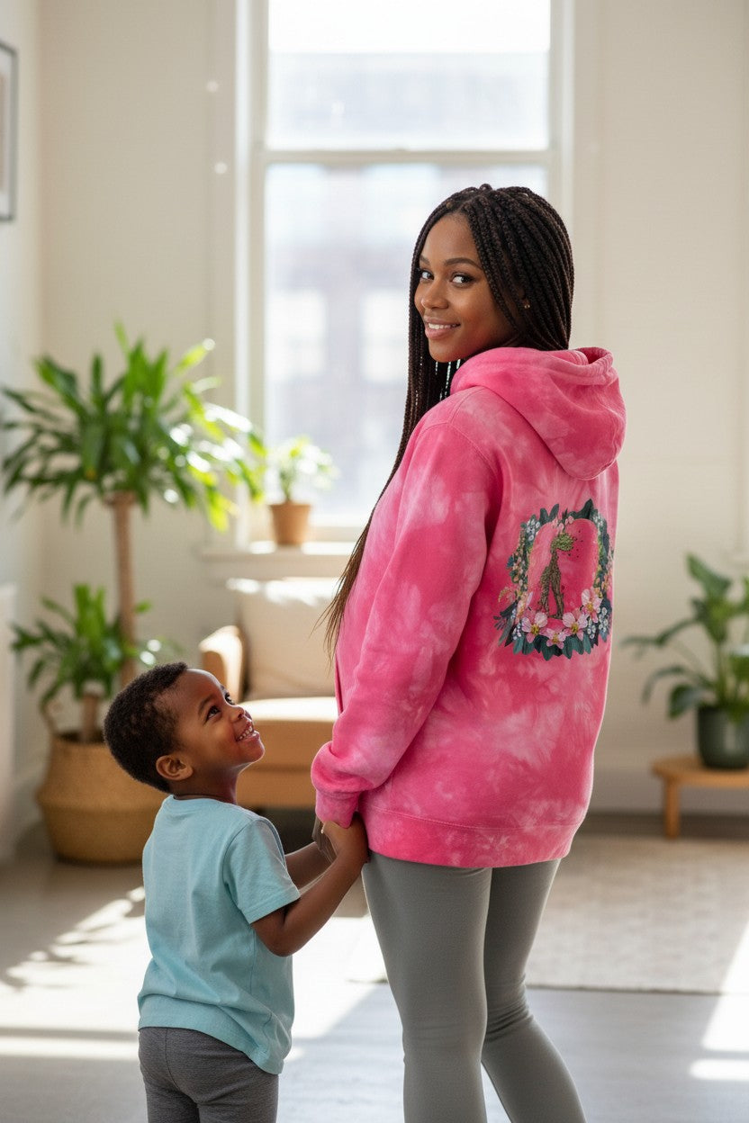 My mini Matching Adult hoodie