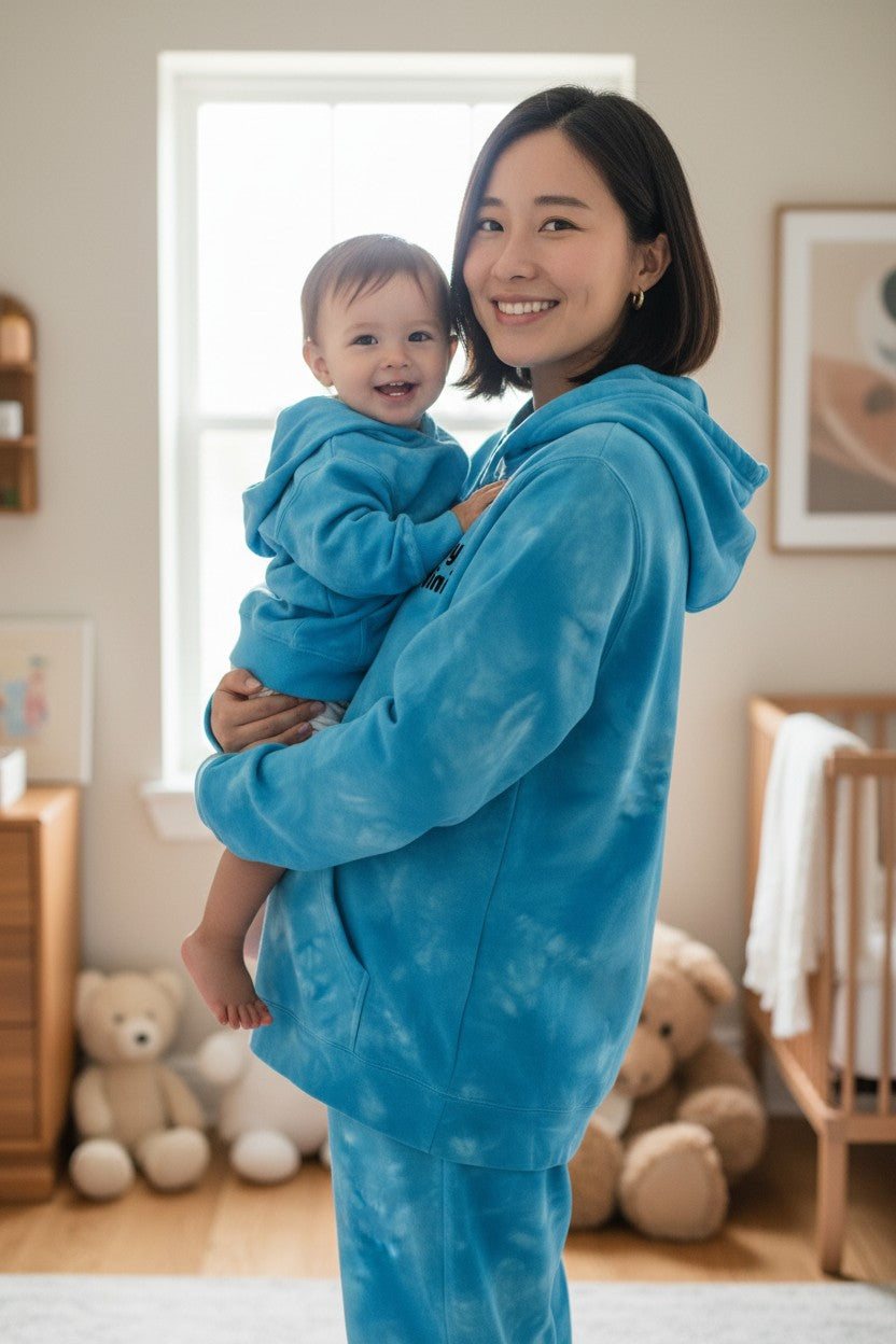 My mini Matching Adult hoodie