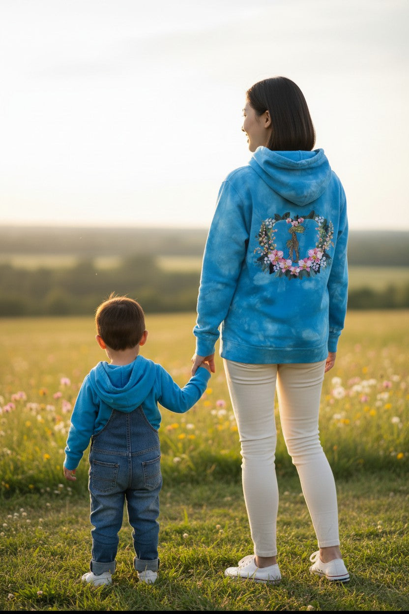 My mini Matching Adult hoodie