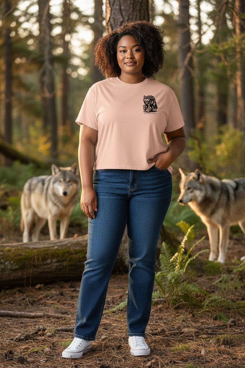 Wolf family  crop tee