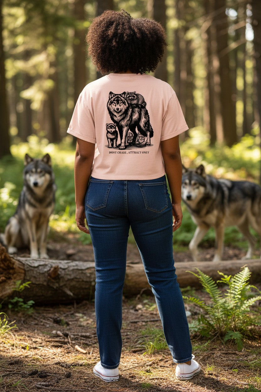 Wolf family  crop tee