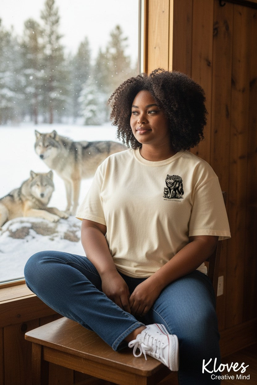 Wolf family  crop tee