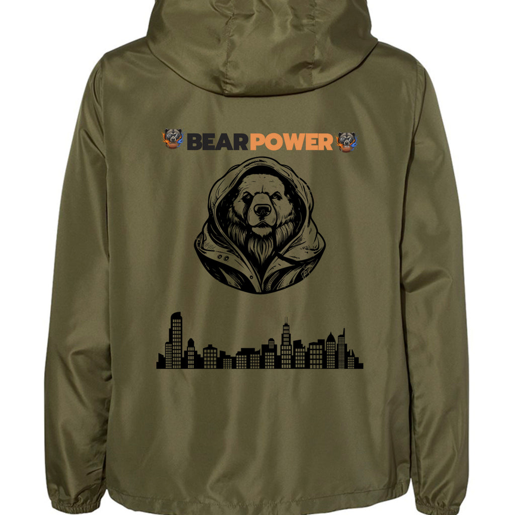 Army/ Black Zipper - BACK